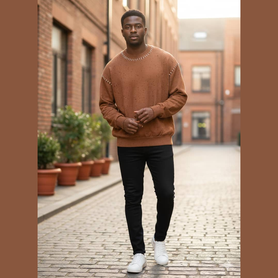 🤎 Pull “Brown Street” — Le Charme du Style Décontracté