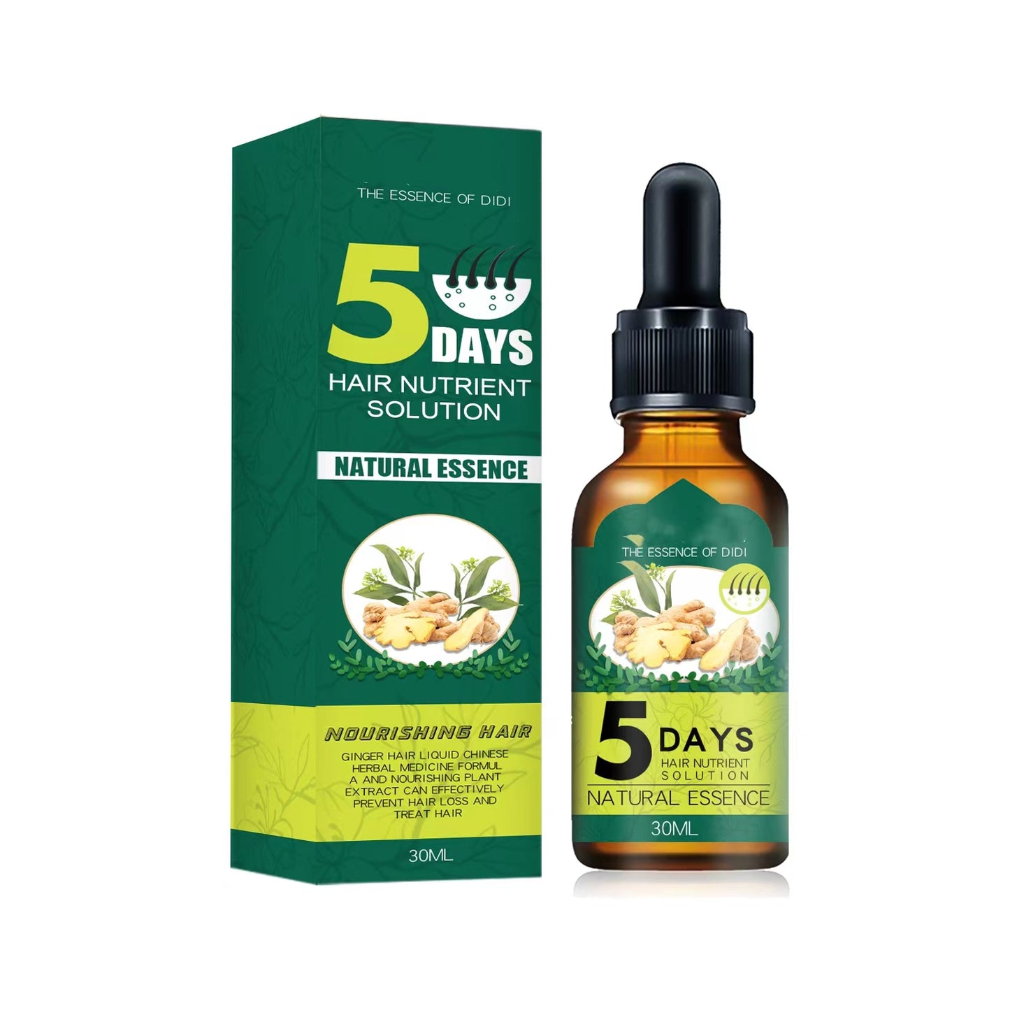 ✨ Sérum Repousse Cheveux 5 Days – Solution Naturelle Anti-Chute & Densité Renforcée