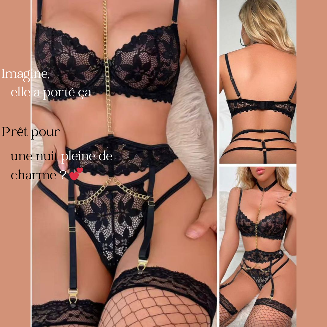 Ensemble lingerie noire luxe & audace