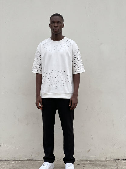 Ensemble Homme - T-shirt et Pantalon, Étoiles Perforées