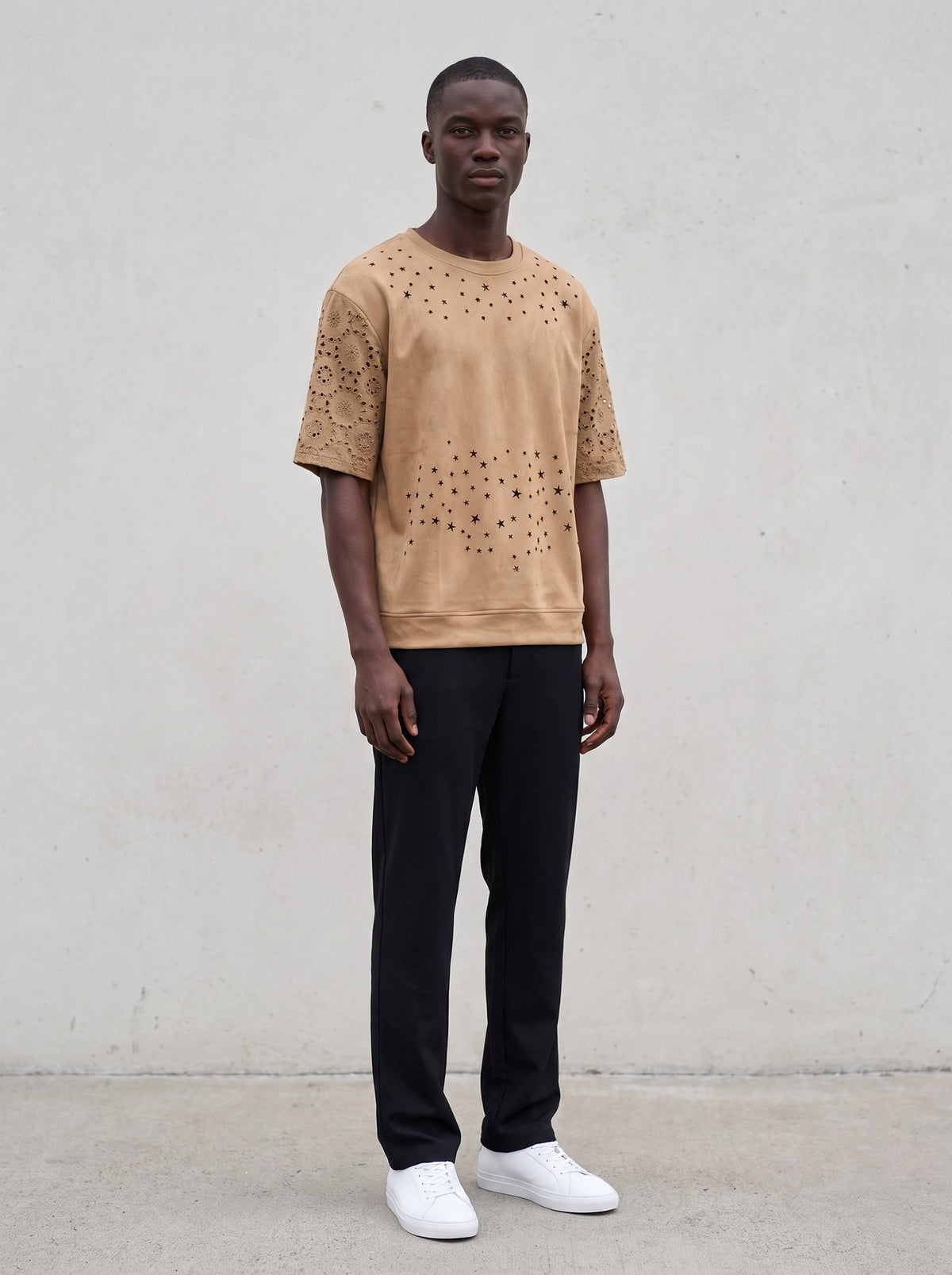 Ensemble Homme - T-shirt et Pantalon, Étoiles Perforées