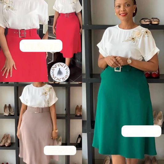 Ensemble Floral Chic – Élégance et Polyvalence au Quotidien