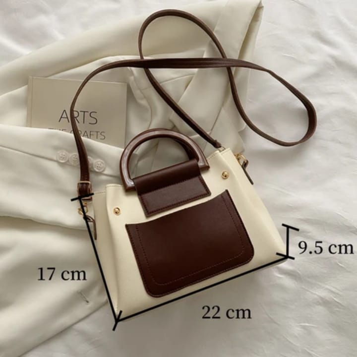 Sac à Main Structuré 2 Pièces avec Pochette