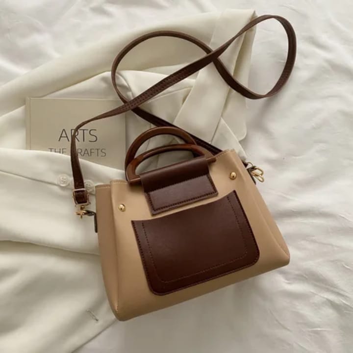 Sac à Main Structuré 2 Pièces avec Pochette