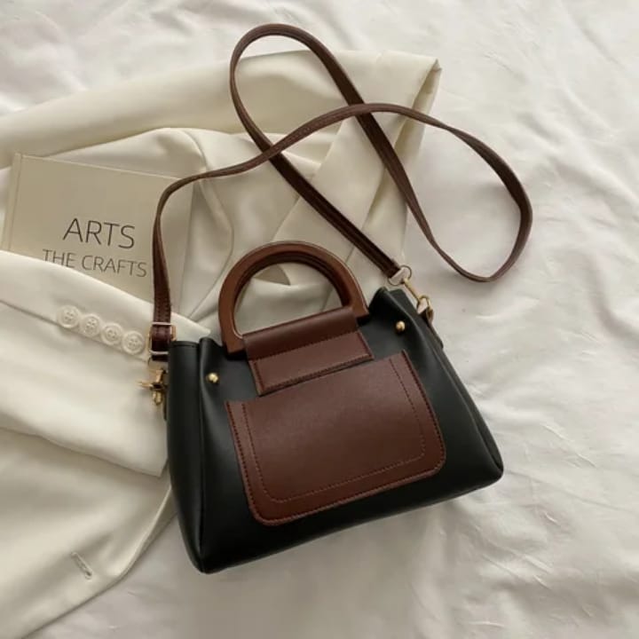 Sac à Main Structuré 2 Pièces avec Pochette