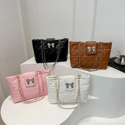 Sac à Main Élégant avec Chaîne et Nœud Décoratif