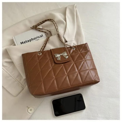 Sac à Main Élégant avec Chaîne et Nœud Décoratif