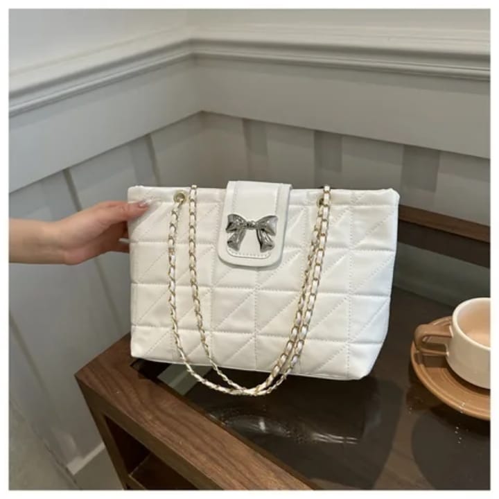 Sac à Main Élégant avec Chaîne et Nœud Décoratif