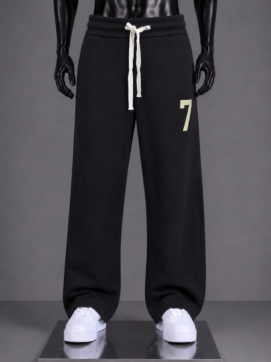 Pantalon large noir numéro 7 varsity