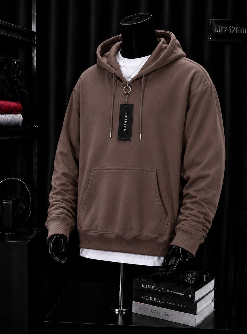Sweat zippé marron essentiel