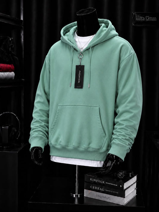 Sweat à capuche vert menthe essentiel