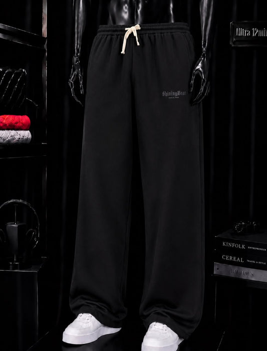 Pantalon jogging noir lettrage gothique