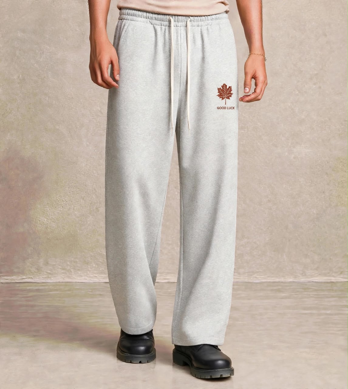 Pantalon jogging gris feuille Good Luck — Tendressa