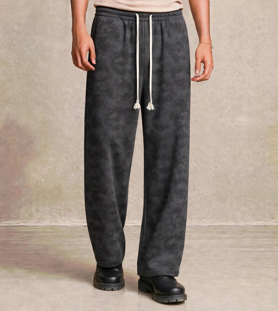 Pantalon jogging gris anthracite délavé — Tendressa