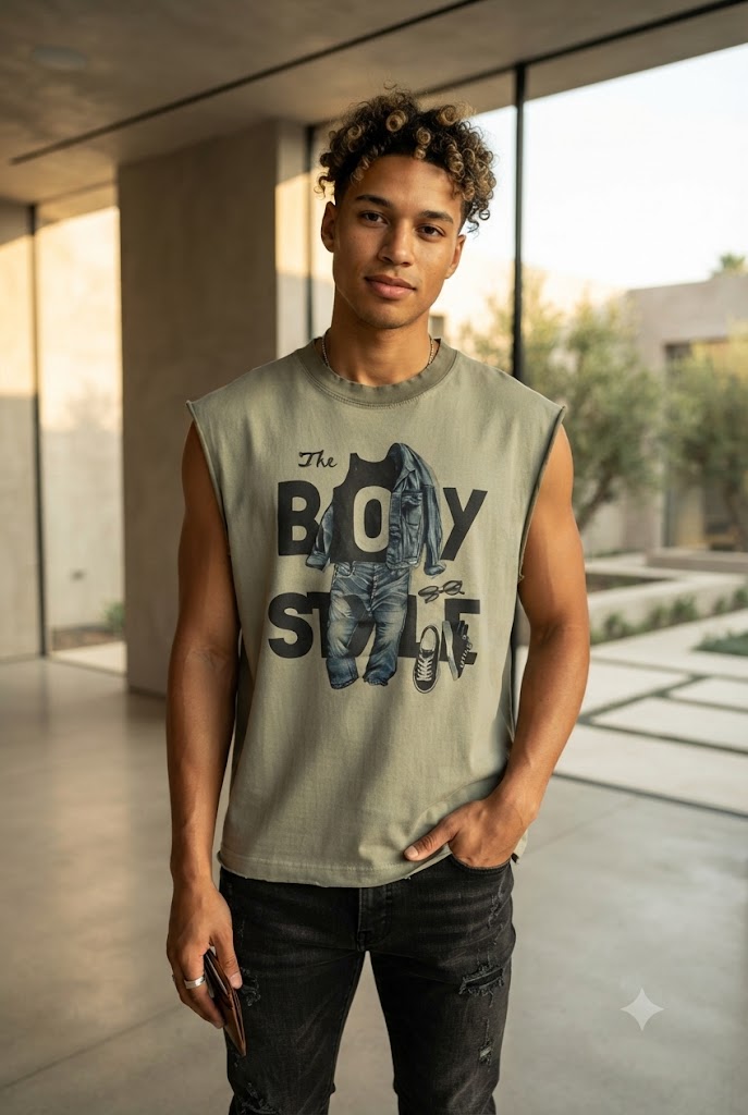 T-shirt The Boy Style Sans Manche Tendressa