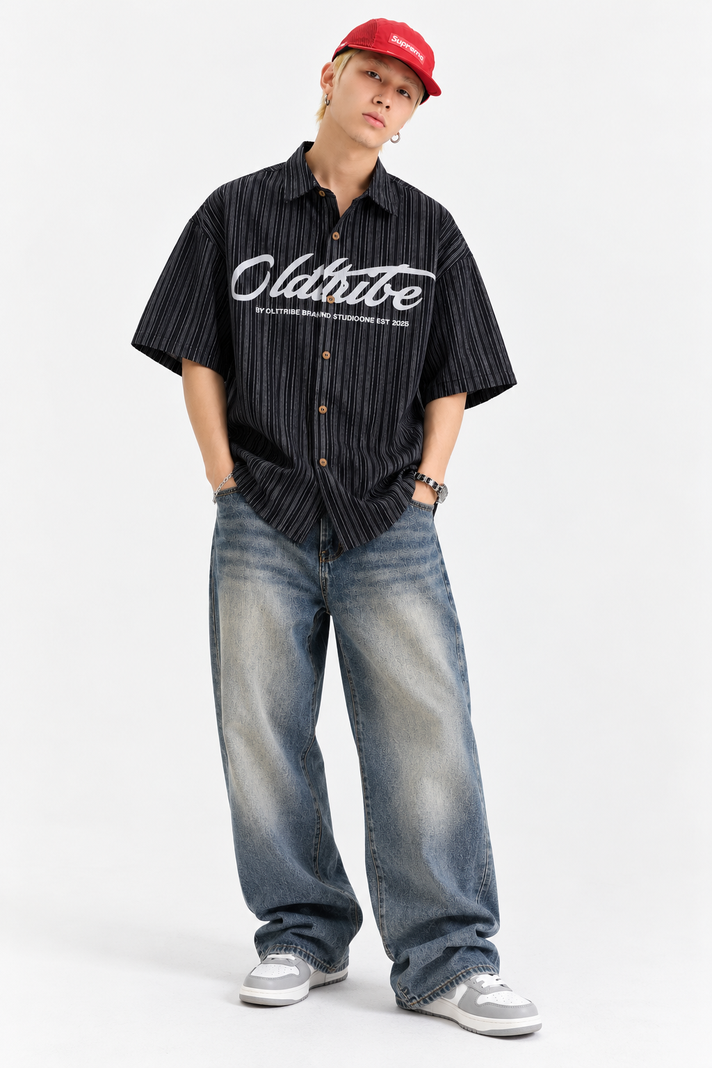 Chemise Oversize Rayée Homme – Style Streetwear