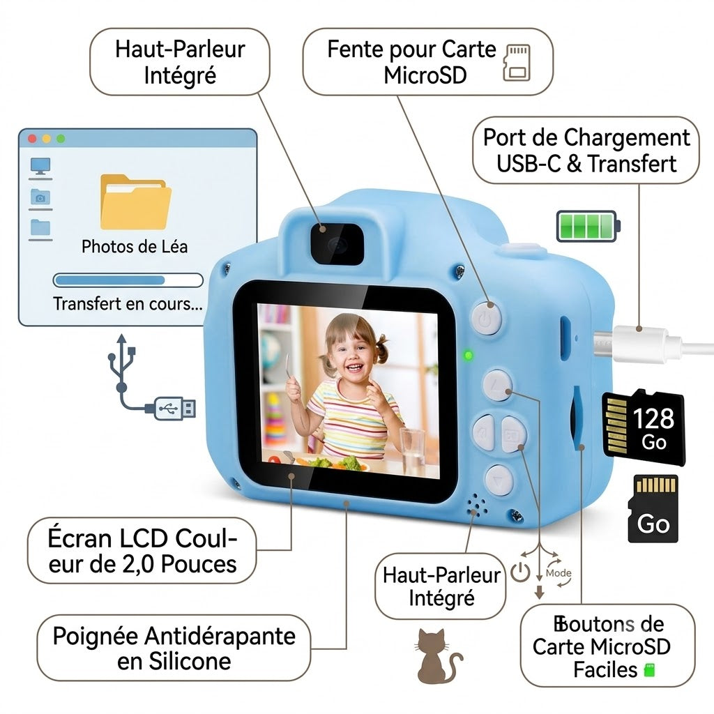 Caméra Enfant Ludique – Le Premier Appareil Photo de Votre Enfant 📸