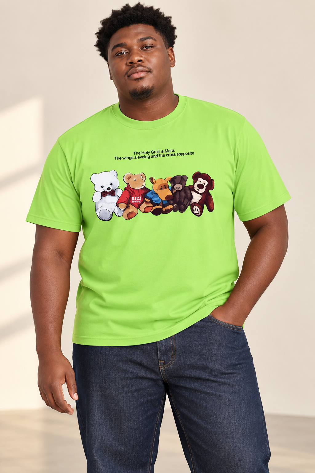 T-shirt imprimé peluches porté