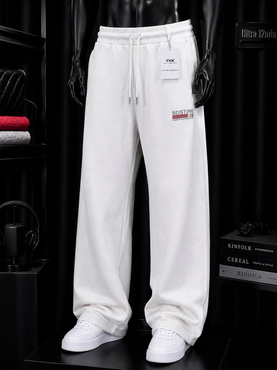 Pantalon large blanc signature SOSTINE
