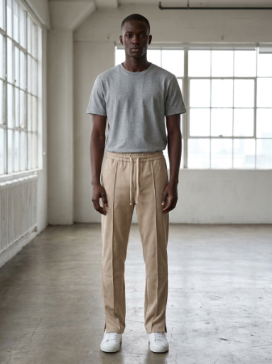 Ensemble homme beige, seconde vue